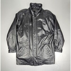 Vintage‎ Wilsons Leather Pelle Studio Jacket Mens Large Mid Length Casual